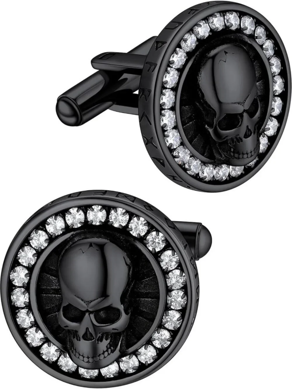 Viking-Inspired Stainless Steel Cufflinks & Shirt Studs Set - Perfect Gift!